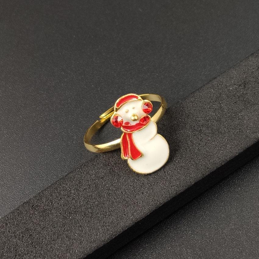 Trendy Christmas Cartoon Animal Finger Rings for Holiday Gifts
