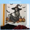 Halloween Witch Skeleton Wall Sticker For Living Room And Bedroom Decor Pvc Material
