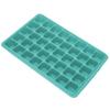 Ice Cubes Tray Molds Reusable 40 Cavity Silicone Ice Cubes Molds with Covers for Home KitchenVerdigris Color