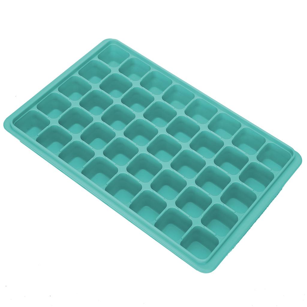 Ice Cubes Tray Molds Reusable 40 Cavity Silicone Ice Cubes Molds with Covers for Home KitchenVerdigris Color