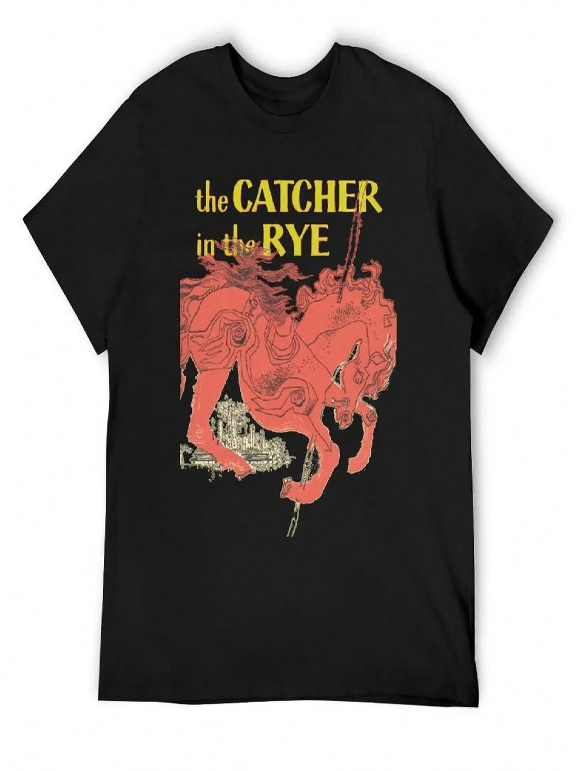 Catcher In The Rye T-Shirt Graphic Tee Shirt Anime Tshirt Anime Plain T Shirts unisex S разноцветный