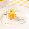 1Pcs Realistic Mini Ice Cream Soda Cup Keychains With Cherry Topping Bright Colors For Bag Decoration And Small Gifts