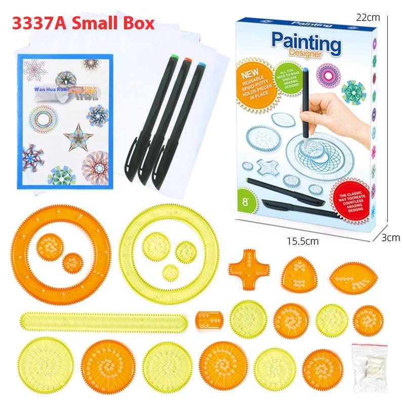 Riglă magică pentru flori, șablon de desen pentru copii, riglă pentru inteligență, papetărie cu hârtie de zgâriat, riglă pentru flori, varietate