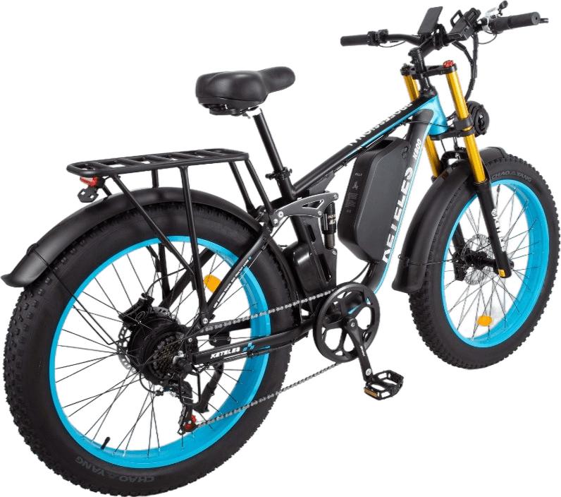 Keteles K800 Pro Electric Bike, 2×1000W Dual Motor, 48V 23Ah Battery, 26*4.0'' Fat Tires, Hydraulic disc brake, Color Display