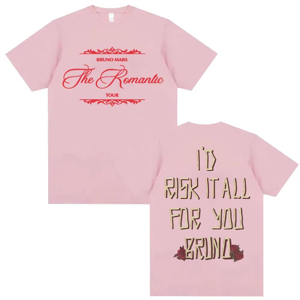 

Bruno Mars Risk It All The RoUnisextic Tour Tee Shirt Unisex Women Hip Hop Harajuku Classic Tee pure Cotton Casual Short Sleeve Top 4XL