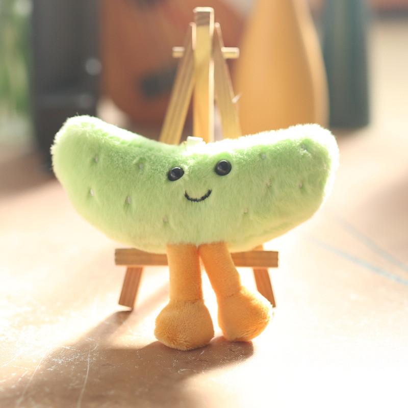 Adorable Cute Sandwich Plush Toy Keychain Hamburger Eggplant Doll Accessory