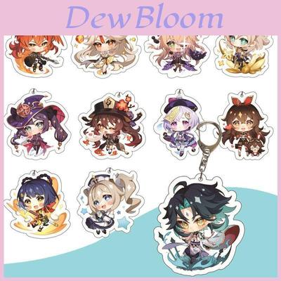Original Genshin Impact Game Character Cover Acrylic Cute Keychain Charm For Fans