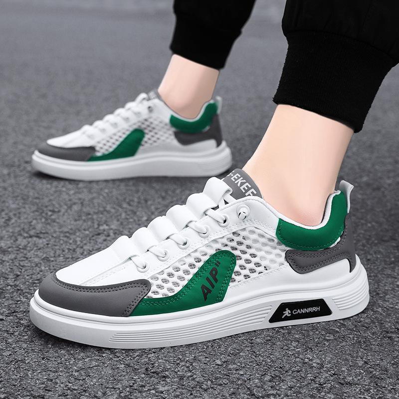 Men's Summer Mesh Casual Shoes Hollow Out Soft Sole Fashionable Handsome Breathable Trendy Footwear
