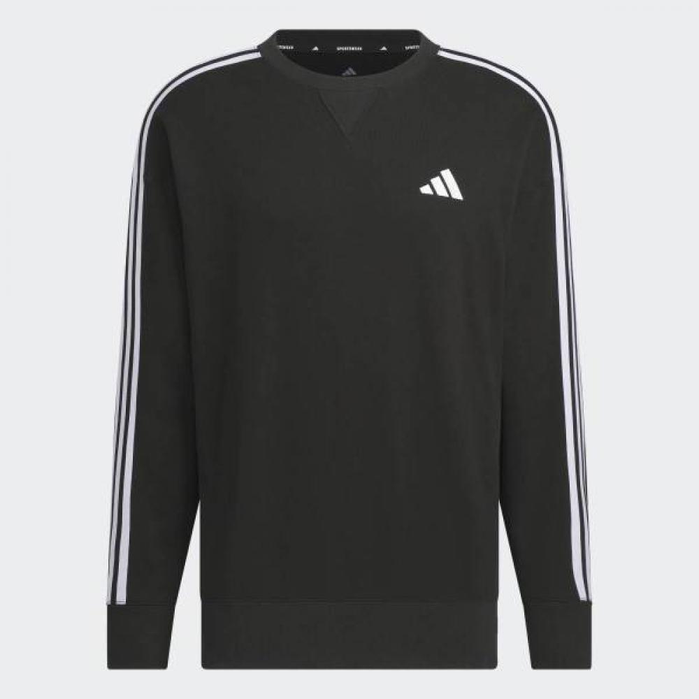 Adidas Essentials+ Loose Fit 3s French Terry Sweatshirt Unisex Black