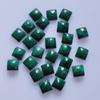 Natural Malachite Square Cabochon, Green Malachite Gemstone, Square Flat Back Stone, Loose Malachite Cabochon for Jewelry Making