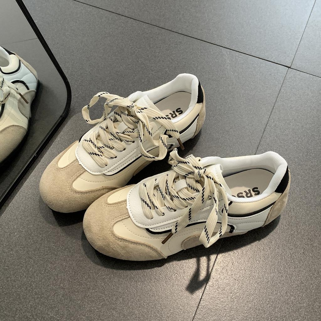 Red Retro Inner Height-increasing Flat-soled Agande Training Shoes Women's Summer 2025 New Versatile Soft-soled Sports and Leisure Board Shoes