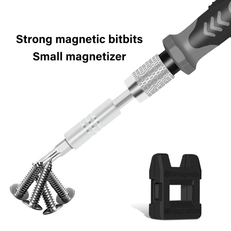 Professional 114 Pieces Magnetic Screwdriver Set with Ergonomic Handle Suitable for Phone Laptop Watches Cameras Repair