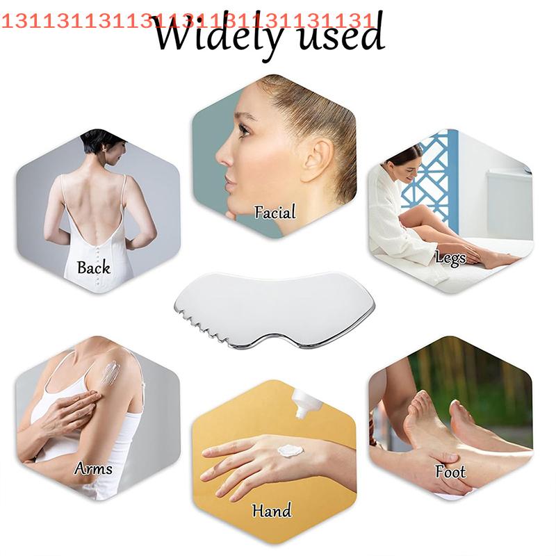 Facial Lifting Muscle Relaxing Pain Relief Body Scraping Tool for Head Neck And Back Stainless Steel Gua Sha Board Massager
