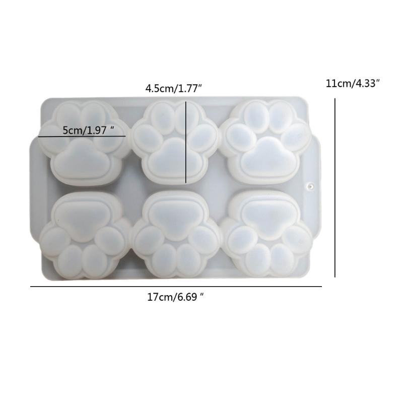 Glänzende Silikonharz Ornamente Formen Katzenpfote Silikonform DIY Schlüsselanhänger Anhänger Schmuck Epoxidharz Bastelformen