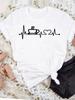 AM Coffee PM Red Wine TShirt Casual Short Sleeve Y2k Tops Womens Clothing Simple Design Fashion Harajuku White Graphic Tees