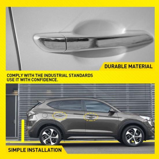 Front Rear Exterior Door Handle Chrome For 16-21 Hyundai Tucson Passenger Side