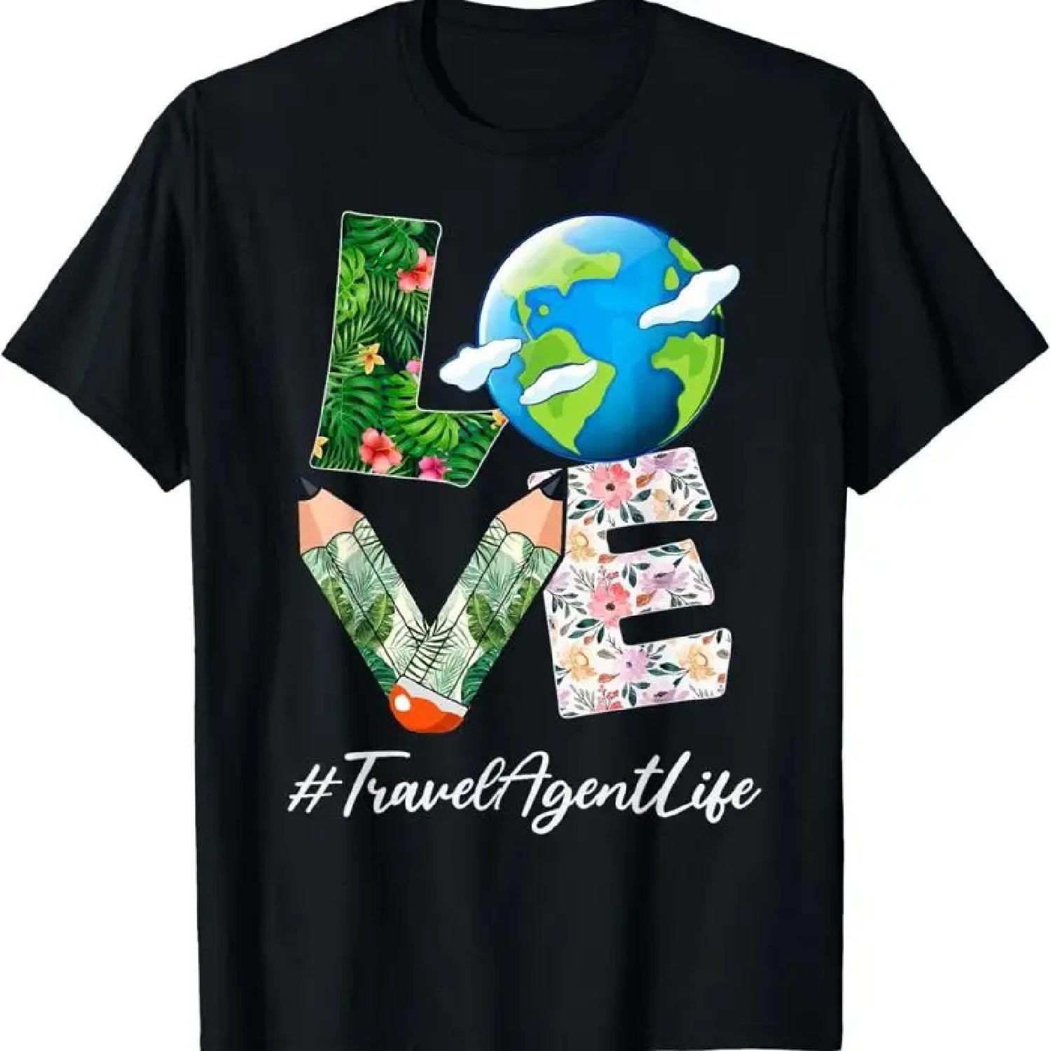 Travel Agent Love World Earth Day Save the Planet T Shirt S