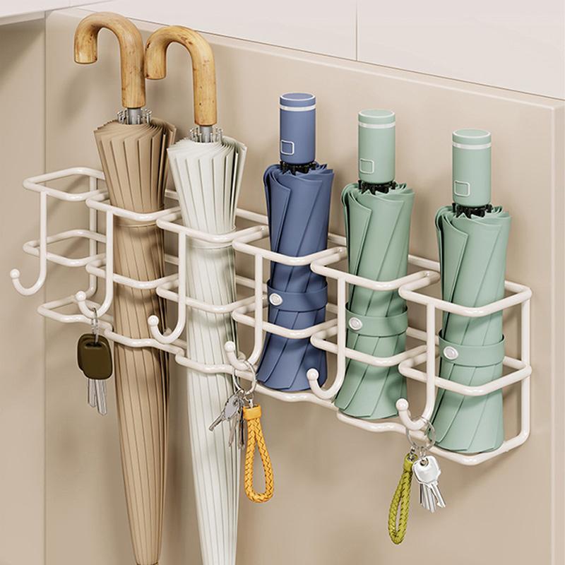 Wall-Mounted Umbrella Storage Rack for Entrance, Drainage Design, Hallway Umbrella Organizer Box