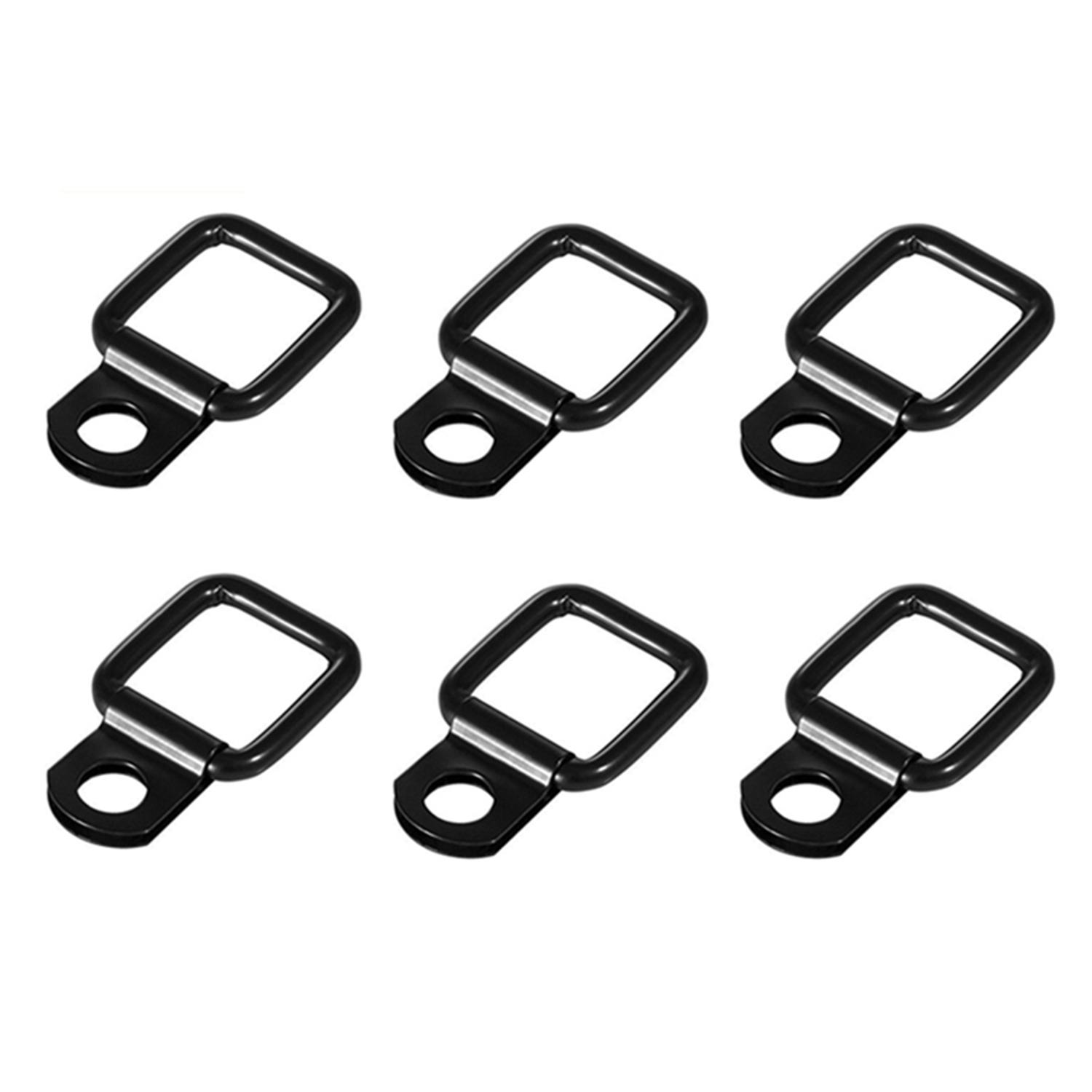 

for Jeep Wrangler TJ JK JL JT 1997-2025 Car D-Ring Tie Down Screws Pull Buckle Anchor Ring Auto Interior Accessories Black Metal