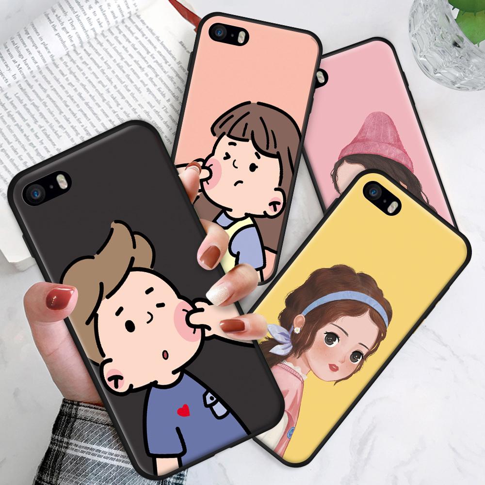 

Мягкий чехол из ТПУ для телефона из ТПУ с милым мультяшным мальчиком и девочкой для iPhone 14 13 12 11 Pro Max Samsung Galaxy S20 FE S23 A52 A52 M21 M32 Xiaomi Redmi задняя крышка