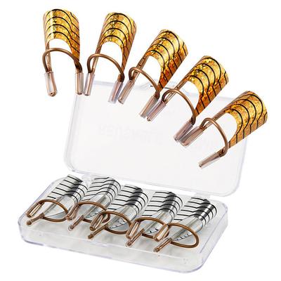 5 bucăți/set Nail Art forme reutilizabile pentru unghii pentru manichiură cu gel UV Sfaturi pentru unghii Instrumente ghid de extensie