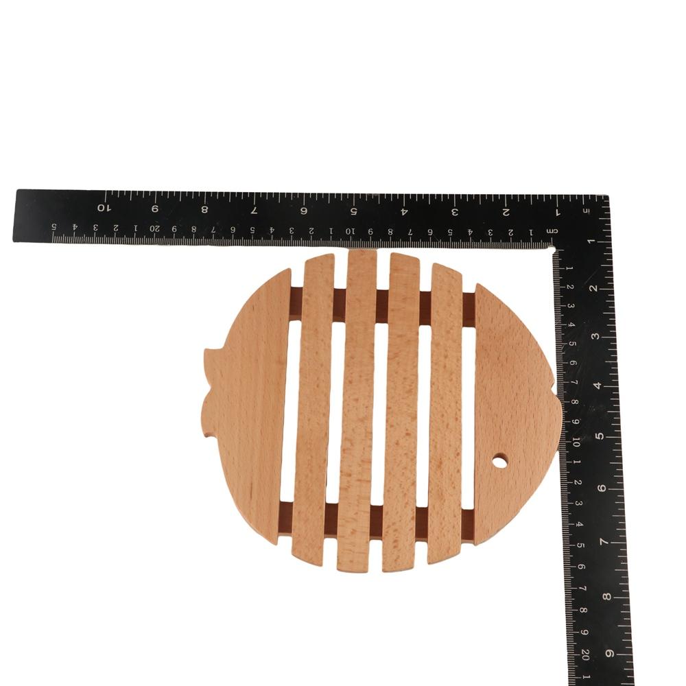 Simple Fish Shape Coaster Portable Wooden Placemat Japanese Kitchen Accessories Table Mat  Home