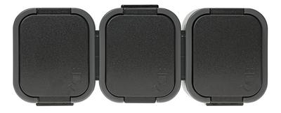 B2 Triple Socket N/Tz/U Ip54 Grey/Black - E+9002160