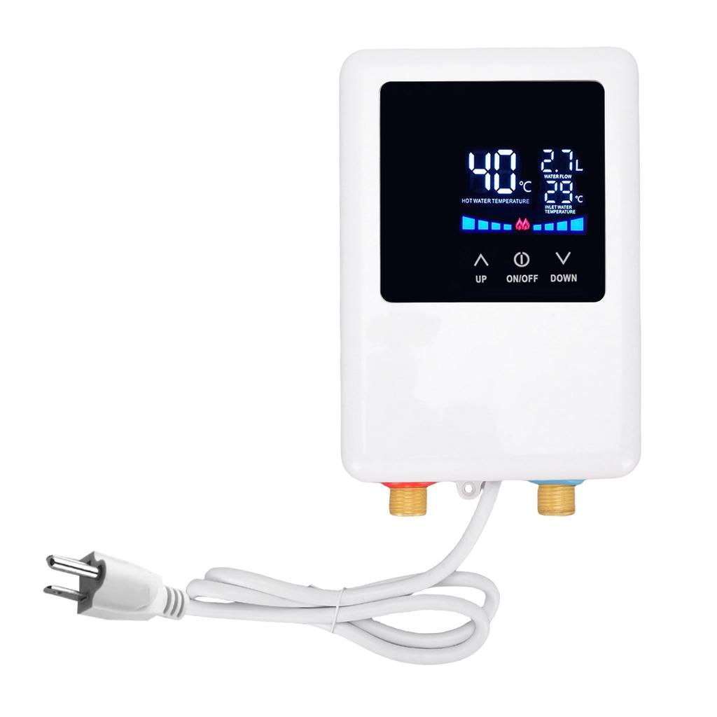 Durchlauferhitzer 3000W Frequenzumwandlungsthermostat LCD Digitalanzeige Touchscreen Heißwasserbereiter