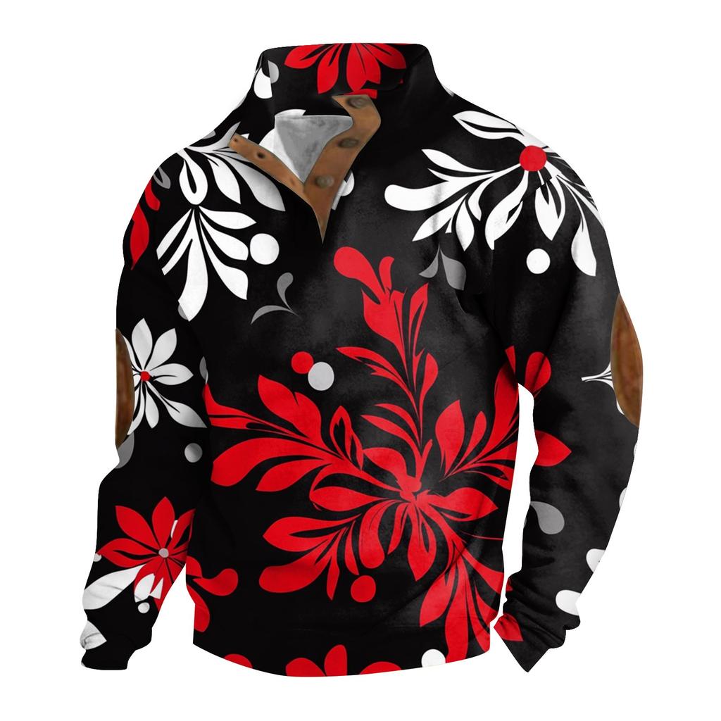 Spring And  Men's Standing Collar Sweatshirt Is Outdoor Casual Sweaters Tops