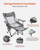 Reclining Camping Chair, 4 Adjustable Positions, Portable Folding Lounger for Adults, Mesh Beach Chair with Headrest & Foot Rest, Supports 220 lbs,