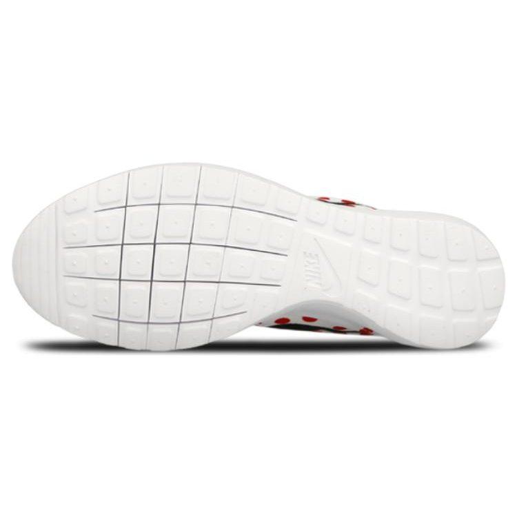 Nike Roshe Run Slip Resistant Lightweight Non slip Lightweight Low top Running Shoes Men's White Red 810857-106