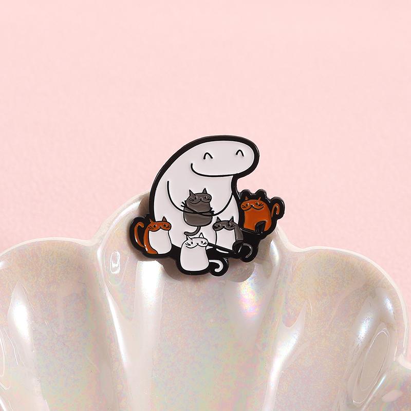 Funny Cartoon Characters Flork Enamel Pins No Me Ofrezcan Pan Simple Figure Brooches Lapel  Badge Jewelry Gifts for Friends