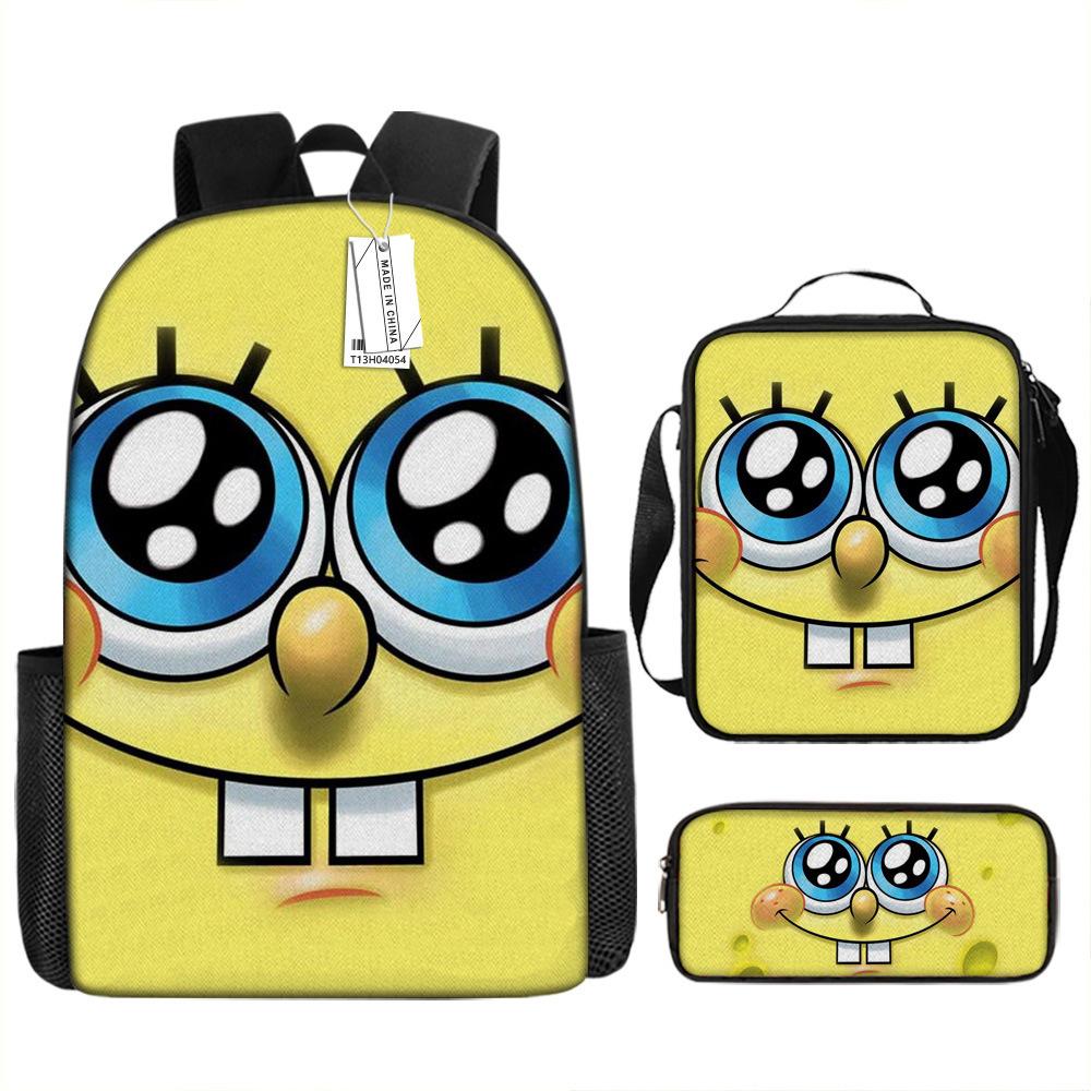 Spongebob Squarepants Children'S School Bag Male And Female Students Backpack Kindergarten Cute Cartoon Backpack Pencil Bag