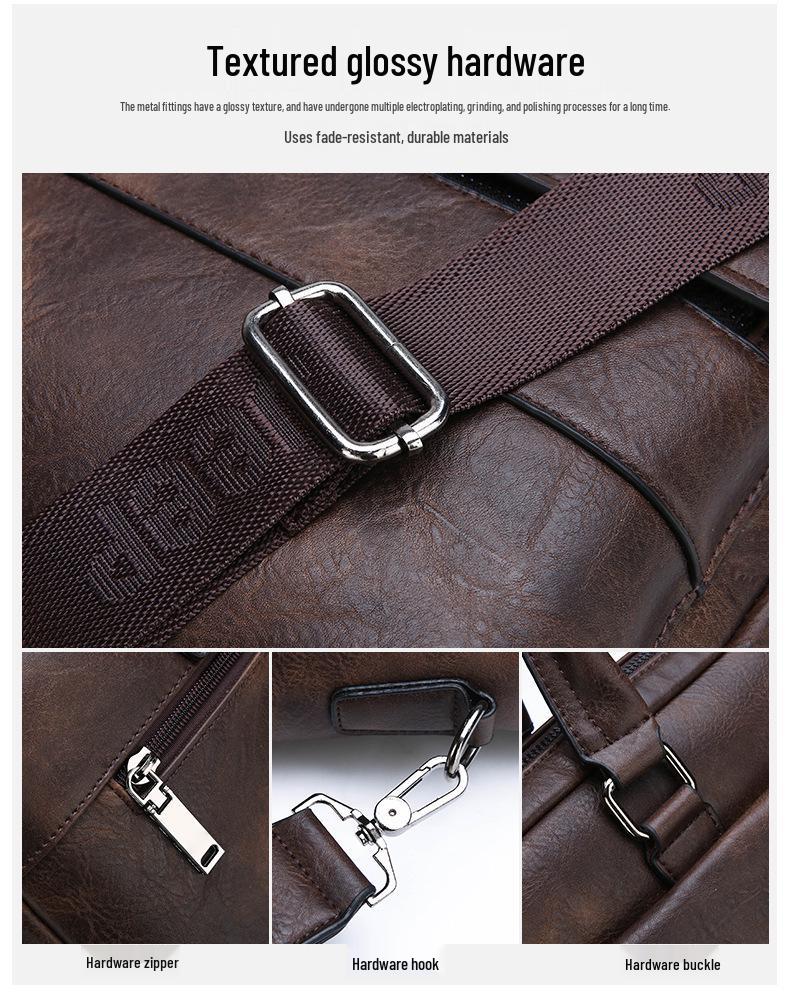 Pánská business casual kabelka aktovka - crossbody taška přes rameno pro kancelář a cestování