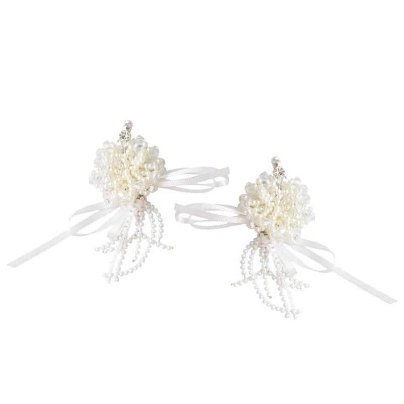 Elegant Bowknot Pearls Pendant Earrings Women Jewelry Comfortable Wear Ear Pendant for Daily and Formal Occasions 1