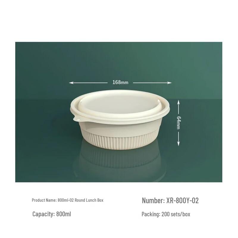 Xinran Disposable 4-Compartment Corn Starch Lunch Box