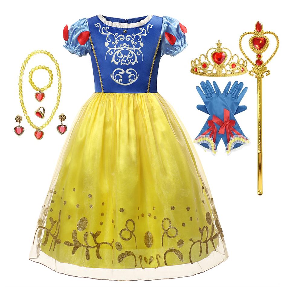 Mädchen Prinzessinnenkostüm Kinder Party Halloween Cosplay Kleider Weihnachten Geburtstag Karneval Verkleidung Rapunzel Verkleidung Kittel