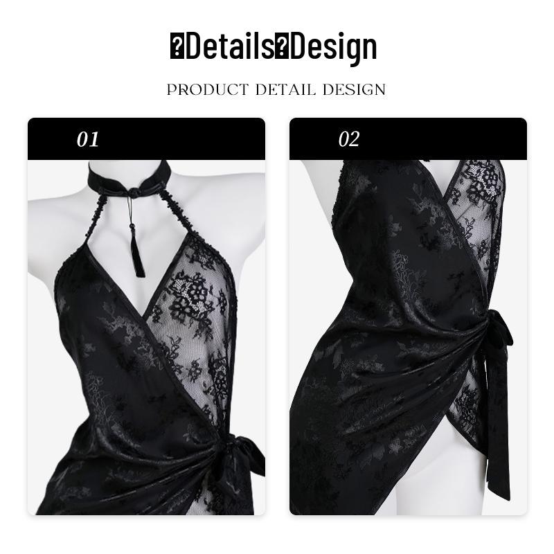 In Stock: Sexy European & American Strappy Nurse Lingerie Pajamas Set for Women