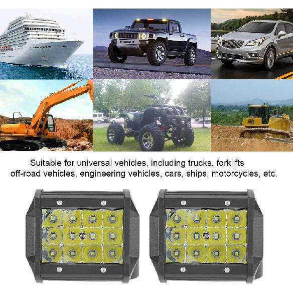 LED Work Light, 1 Pair 1V-48V 4Inch 4-Row 36W Universal Working Light Bar Driving Lamp For Trucks Forklifts Off Road Vehicles Engineering Vehicles