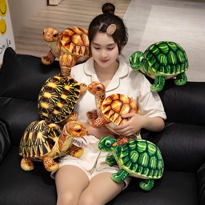 Simulated Turtle Doll Plush Toy Green Turtle Doll Children's Soothing Doll Birthday Gift