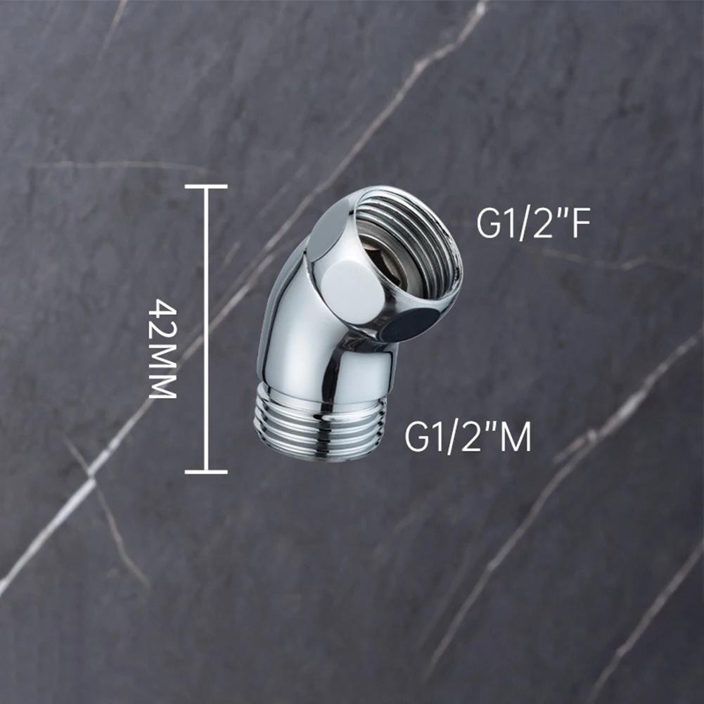 Совместимый Адаптер для Душевой Лейки для Домашней Ванной Комнаты Хромированный Соединитель для Душа Простая Установка Прочные Шаровые Соединения