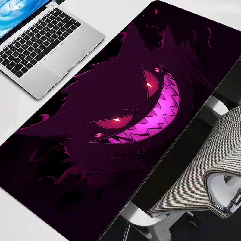 Large Gaming Mouse Pad Pokemon Pikachu Gengar Anime PC Computer Gamer Desk Mat For CS GO LOL XXL Laptop Kawaii Mousepad