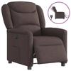 VidaXL Electric Recliner Dark Brown Fabric 3303179