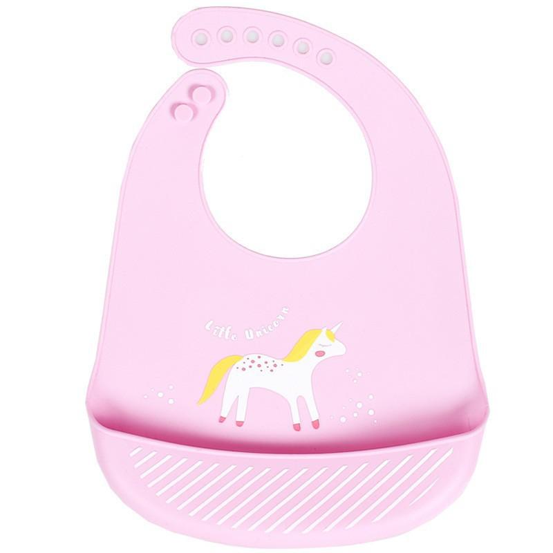 Waterproof Food-Grade Silicone Baby Bib - Leak-Proof, Self-Feeding, Drool Protection