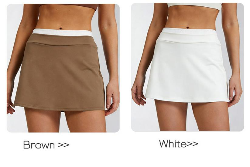 Breathable Anti-Exposure Tennis & Yoga Skirt with Pockets - Quick-Dry, Outdoor Fitness Wear