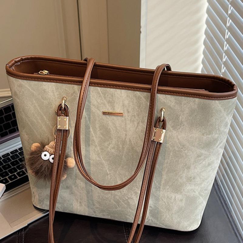 Autumn New College Students Class Commute Tote Bag Fashion Casual Shoulder Bag Large Capacity Portable Underarm Bag Women