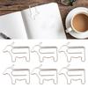100PCS Cow Shaped Paper Clips with Storage Box Iron Wire Paper Clips Cute Paper Clips  Office Home