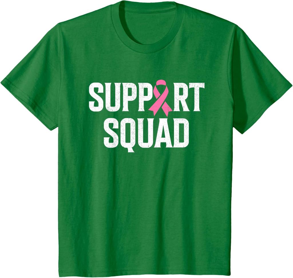 TXBreast Cancer Warrior Support Squad T-shirt Women's Breast Cancer Awareness T-Shirt