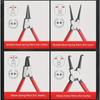1PC 7" Retainer Ring Circlip Pliers Internal External Circlip Pliers Tip Straight Bent Jaw for Ring Remover Retaining