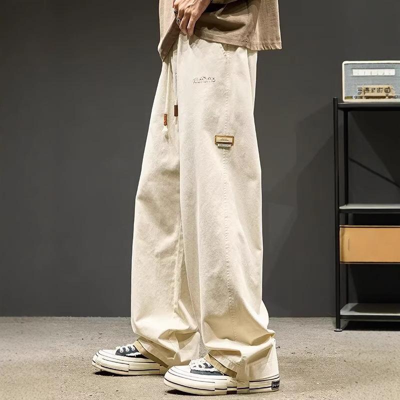 

Casual Pants for Men In Spring and Autumn New Japanese Style Loose Straight Pants Draped Boys Work Trousers 4XL